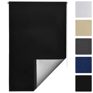 Sol Royal Thermorollo SolReflect T24 100x160cm Schwarz , Kunststoff , 100x160 cm , Heimtextilien, Vorhänge, Rollos