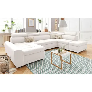 sit&more Wohnlandschaft »Riva U-Form« wahlweise mit Bettfunktion, beige