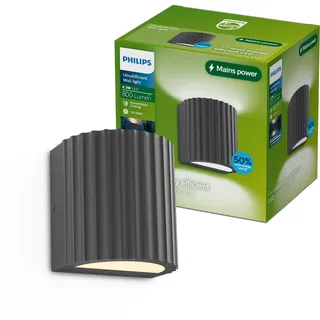 Philips Außenwandleuchte Aluminium 26,0 cm IP44 wetterfest grau