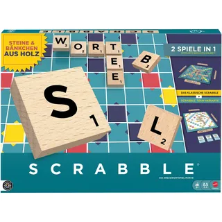 Mattel Scrabble Original Holz 2 in 1