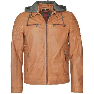 Lederjacke MAZE "Lederjacke 42021310", Herren, Gr. XL, braun (cognac), Obermaterial: 100% Lammnappaleder LANA. Futter: 100% Baumwolle CO., Jacken Lederjacke