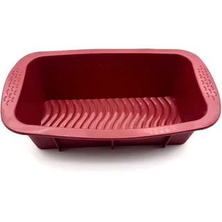 Hsu'S 25 cm Platin-Silikon-Kuchenbrotform, BPA-frei, antihaftbeschichtet, leicht zu lösen Silikon-Kastenform, 25 cm, Toastbrot-Backform,
