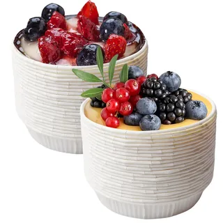 100 Stück Mini-Kuchenformen aus Papier zum Backen, Backförmchen Mini-Kuchenformen, Papierbackformen 4 Inch, Muffinförmchen Cupcake Formen, Einweg Quicheformen Für Cupcakes Pudding Muffins (Weiß)