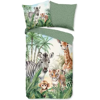 Duvet cover Good Morning 135x200 + 1* 80x80 cm - jungle animals - Bunt