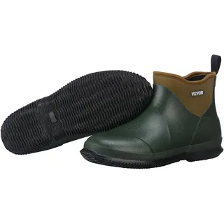 Vevor Knöchelstiefel, Regenstiefel, rutschfeste Gummistiefel mit Knöchelriemen, Arbeitsschuhe, isolierte Schlammstiefel, ideal zum Wandern, Angeln, Jagen oder für die Gartenarbeit, Größe 9