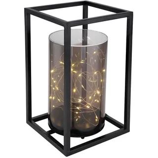 Globo Solarleuchte , Grau , Kunststoff , 17x28x17 cm , mit Schalter , Dekoration, Gartendeko