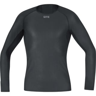 Gore Wear Herren Windstopper Base Layer Shirt Langarm, Schwarz, L