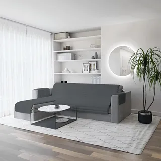 Trendy Doubleface Couchüberzüge, Dunkel Grau, 290cm