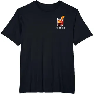 Negroni - Offizielles Mitglied - Lieblings-Cocktail-Drink-Party T-Shirt, Herren Große Größen, Schwarz, 3X Tall