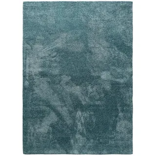 benuta Nest Hochflorteppich Melvin waschbar 160/230 cm , Türkis , Kunststoff , Uni , Rechteckig , 160x230 cm , Oeko-Tex® Standard 100 , für Fußbodenheizung geeignet, in verschiedenen Größen erhältlich, waschbar, pflegeleicht , Teppiche und Böden, Teppiche, Hochflorteppiche & Shaggys