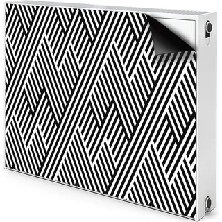 Magnet Heizkörperverkleidung Heizkörper-Abdeckung Heizung Heizkörper 90x60 cm  - Gebrochen, Linien, Muster