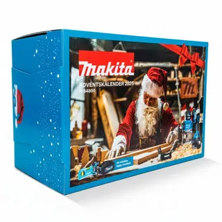 Makita Handwerkzeug Adventskalender 2025 mit 77-tlg Werkzeugset, Bohrer-Set, Handwerk P-84800, Werkzeug, für Herren und Männer Kalender ( Wert 250 ) - Blau, Weiß