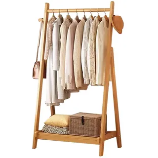 BEARQUN Strapazierfähige Garderobenständer, Kleiderständer, mit 2 Haken, Garderobenständer, bis 80 kg belastbar, für den Flur des Home Office : 60/80/100CMx43CMx153CM, für kleine Zimmer