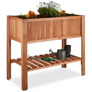 Relaxdays Hochbeet 88 x 43,5 x 80 cm Orange