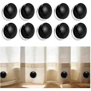 10 Stück Duschvorhang Magnet, Duschvorhang Beschwerer Duschvorhang Gewichte Gardinen Beschwerer Unten Gewichte für Vorhänge Vorhang Gewichte Outdoor für Dusche Fenster Tischdecken(Schwarz 4CM)