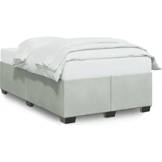 vidaXL Bettgestell ohne Matratze Hellgrau 120x200 cm Samt - Grau