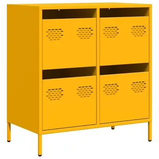 Sideboard Senfgelb 68x39x73,5 cm Kaltgewalzter Stahl - Gelb