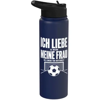 Ich Liebe Meine Frau Bei Einem Tor Mitjubelt Fußball Fan Stainless Steel Insulated Water Bottle