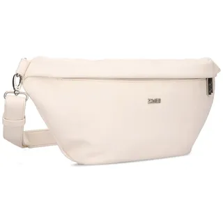 Zwei Damen Hip Bag Mademoiselle.M MH80 Bauchtasche 40 cm 3 Liter, Crossbody Bag wasserabweisend, 3-in-1 Bequeme Brusttasche, Gürteltasche & Hüfttasche (Off-White)