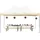 TOOLPORT 3x4,5m Stahl Faltpavillon, ohne Seitenteile, creme - Creme