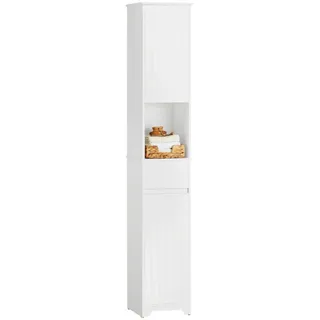 SoBuy Hochschrank Weiß BZR109-W