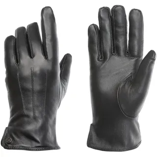 Lederhandschuhe PEARLWOOD, Damen, Gr. 7.5, schwarz, Schafsleder, unifarben, Handschuhe Lederhandschuhe, Seitenschlitze für komfortables Anziehen