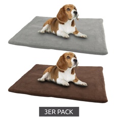 3er Pack vitazoo Thermodecke waschbare Heimtier-Decke für Hunde und Katzen SC-353 60x45 cm Braun oder Grau