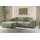 Eckcouch L form Wohnzimmer Couch SIENA stoff Poso Hellgrün Ottomane Links Olive
