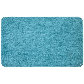 MIULEE Teppich Badematte Badezimmerteppich Bettvorleger rutschfest Badteppich Badvorleger Saugfähige Duschvorleger Waschbar Fussmatte für Wohnzimmer Schlafzimmer Badezimmer 50x80 cm Blau-grün