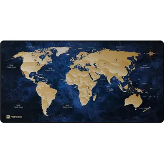Natec MOUSE PAD WOLRD DEEP BLUE 800X400 - Blau
