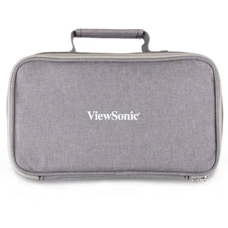 ViewSonic PJ-CASE-010 Tragetasche für M1-Projektor, weich gepolstert, mit Reißverschluss, Grau