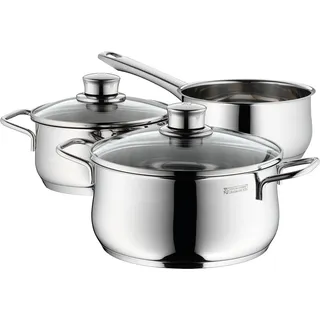 WMF Diadem Plus Topf-Set 3-tlg. Bratentopf + Kasserolle + Glasdeckel
