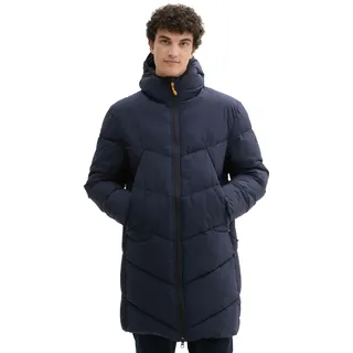 TOM TAILOR Denim Herren 1041777 Winter Puffer-Parka mit Kapuze, 10668-Sky Captain Blue, L