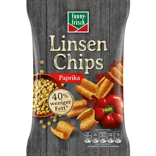 funny frisch Linsen Chips Paprika Style mit pflanzlichem Protein 90g