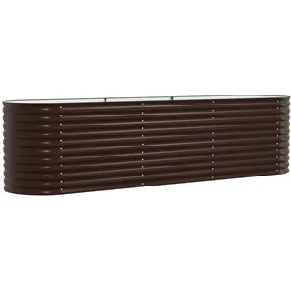 vidaXL Garten-Hochbeet verzinkter Stahl 320 x 80 x 81 cm Braun