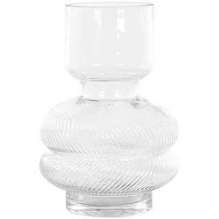 Beliani Blumenvase Glas transparent Rodia , Transparent , 24 cm , Dekoration, Vasen, Glasvasen