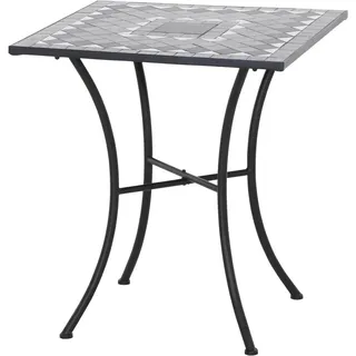 Siena Garden Bistrotisch 64 x 64 x 71 cm matt schwarz/grau