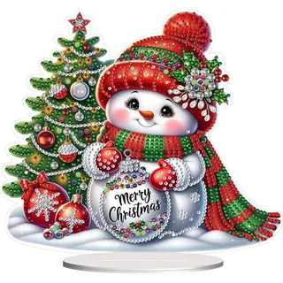 Guidre Diamond Painting Tischdeko Weihnachtsdeko,5D Diamant Painting Weihnachten Tischdeko,Weihnachten Tisch Deko,Christmas Decorations,Winter Weihnachtsfeier (yeti)