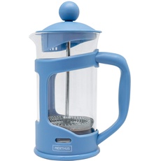 NERTHUS FIH 791 Französische Kaffeemaschine, PP/Borosilikatglas/SS, blau, 350 ml