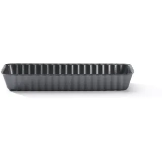 De Buyer Geriffelte rechteckige Tortenform mit abnehmbaren Boden 20 x 8 x 2,7 cm