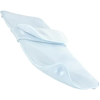 Maximex Badewannenmatte mit Kissen, gepolsterte Badewanneneinlage mit Kissen & rutschfesten Saugnäpfen, schnelltrocknende Badewannenmatte weich mit verstellbarem Badewannenkissen, Wasserdurchlässig