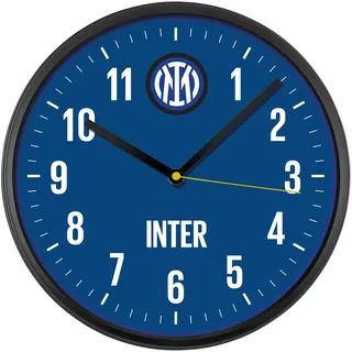 Seven Inter Mailand Quarz-Wanduhr mit Uhrwerk, Geschenkidee für Kinder und Erwachsene, blau, Fußball-Fans