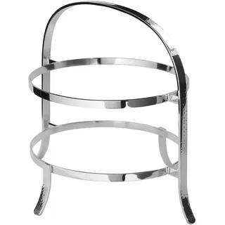 Fink Etagere FINK "PLATE, mit feiner Hammerschlagstruktur", silber (silberfarben), B:35cm H:32cm L:26cm, Aluminium, Servierplatten, Etagere, für 2 Speiseteller Ø 27 cm
