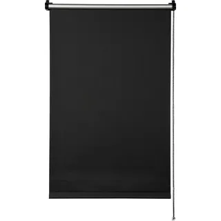 Verdunkelndes Rollo - EASYFIX - thermische Rückseite - schwarz - klemmen oder kleben - energiesparend - 60 x 150 cm