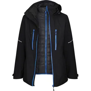 Regatta Professional TRA156 | Herren Jacke, X-Pro Evader III 3in1 Jacket, wasserdicht - Farbe: Black/Oxford Blue - Größe: S