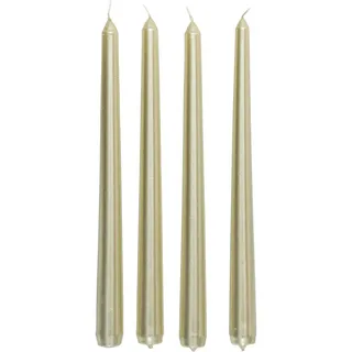 Atmosphera Createur d ́interieur Kerzen Satin 25 cm 4er-Set , Goldfarben , Paraffin , 2.1x25x2.1 cm , Dekoration, Kerzen & Kerzenhalter