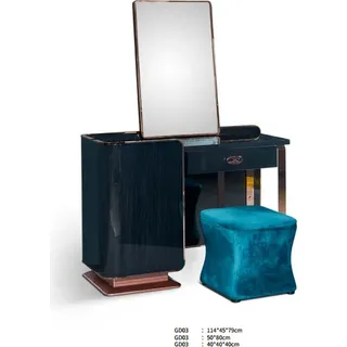 Schminktisch Hocker Holz Textil Schlafzimmer Kreative Modern Design Möbel Luxus - Braun