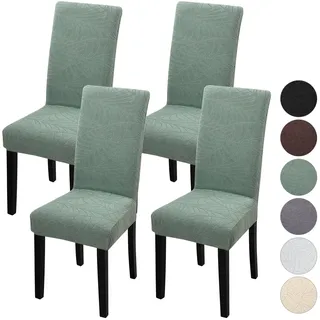 Fuloon Stuhlhussen 4er Set, Stretch Stuhlbezug Esszimmerstühle | Stuhlüberzug Schwingstuhl, Abnehmbar, Waschbar, Hussen für Stühle, für Hotel Restaurant Hochzeit Dekor