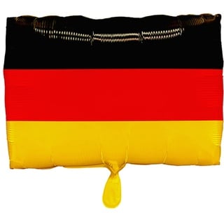 Folienballon * DEUTSCHE FLAGGE * als Deko und Geschenk | Größe:30x40cm | für Luft und Helium | Schwarz Rot Gold Fahne Deutschland Ballon Party Dekoration