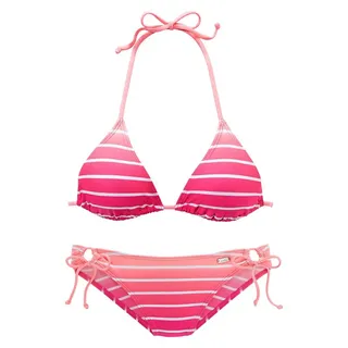 VENICE BEACH Triangel-Bikini Damen pink-gestreift Gr.34 Cup C/D